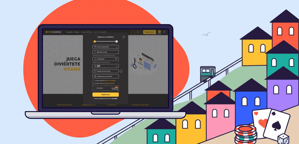 Puedes registrarte en el casino online Chile Mi Casino en tan solo unos pasos